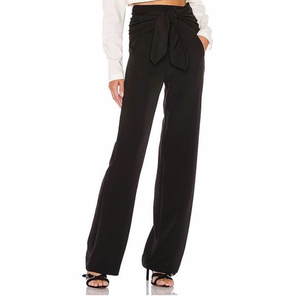 Lover's + Friends Black Sachi Tie Waist Pants (M)